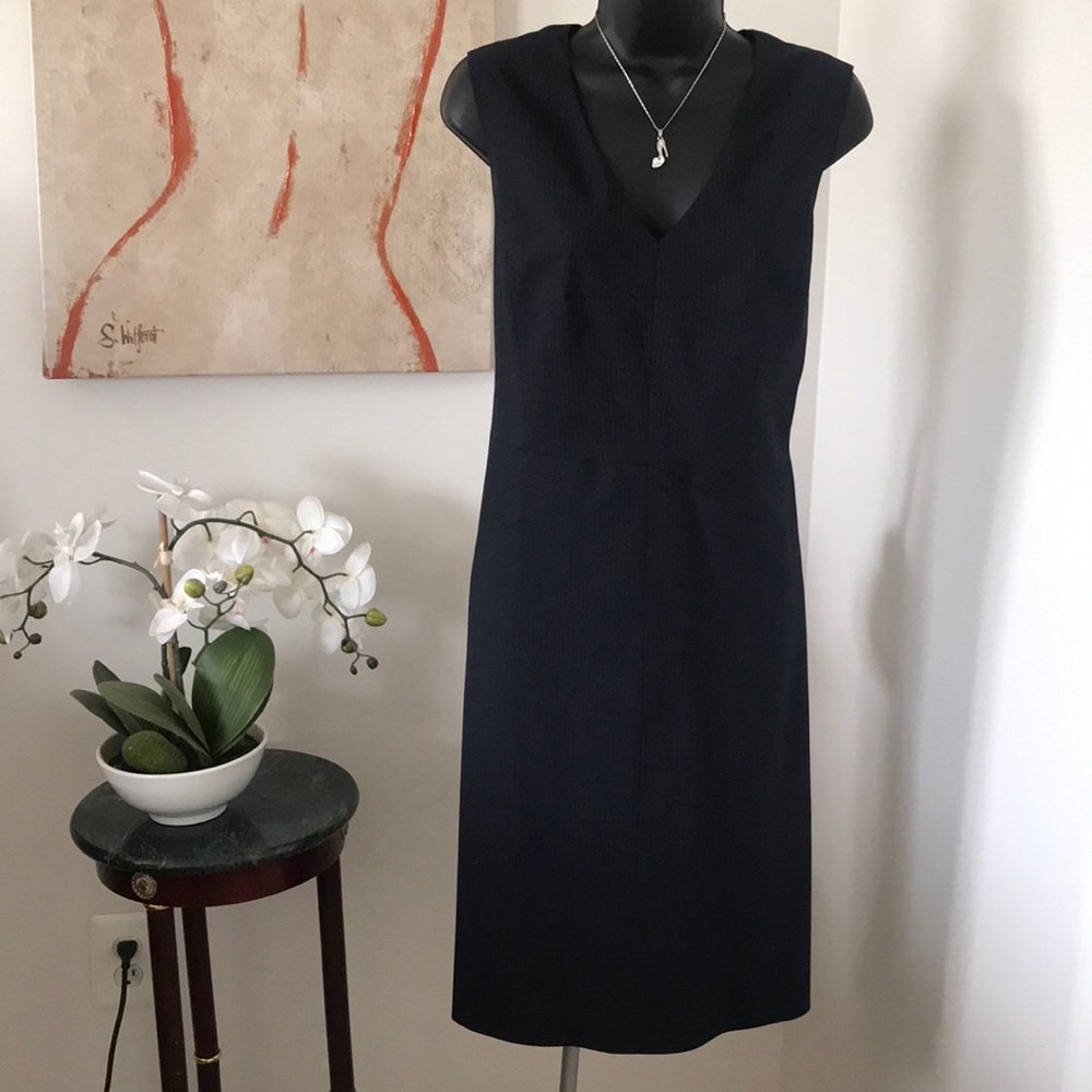 Louben V Neck Suiting Sheath Dress